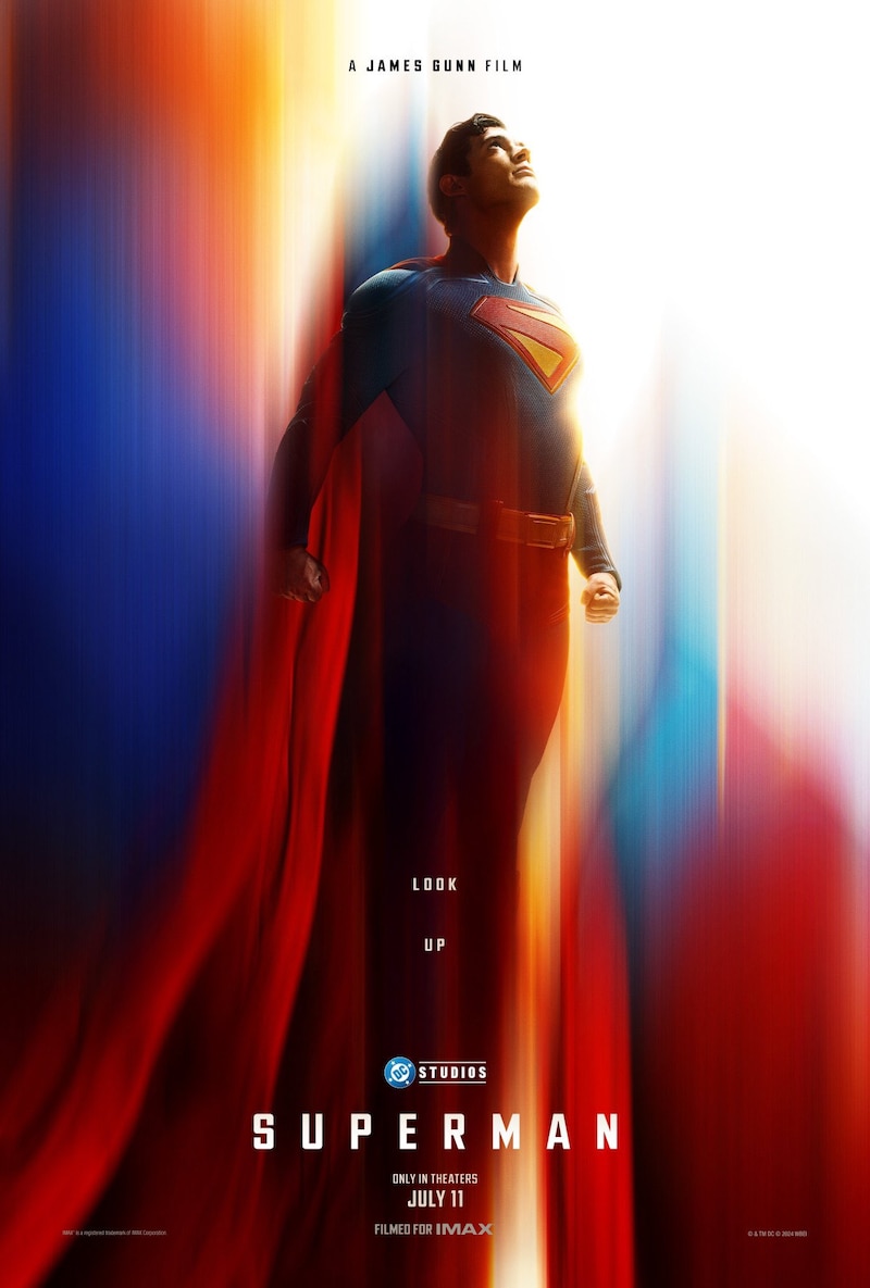 Póster oficial de la Película de Superman de James Gunn que se estrenará el 11 de julio de 2025 en cines.