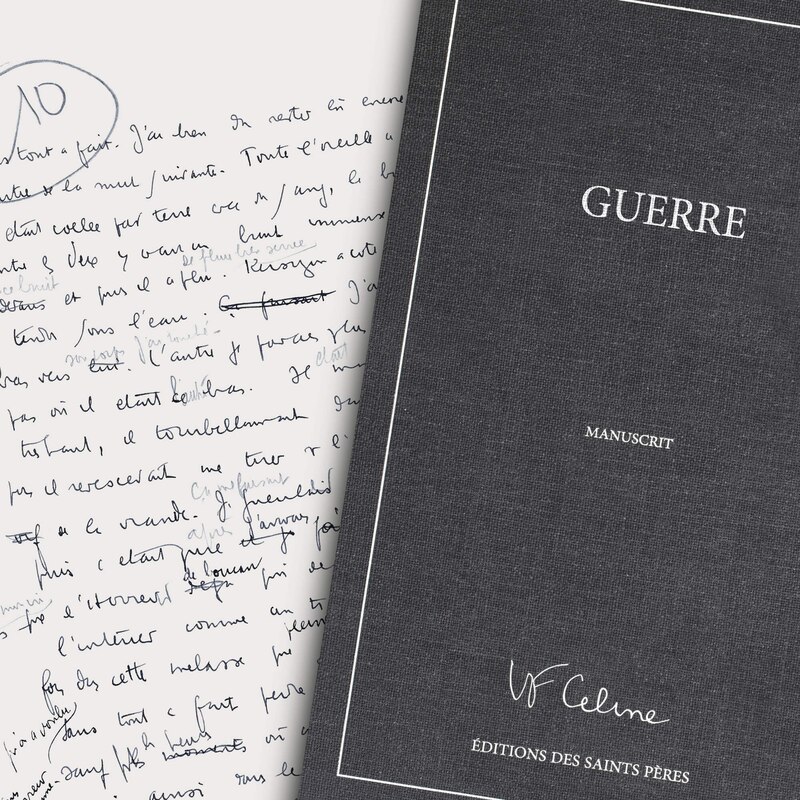 Manuscrito de "Guerra" de Louis-Ferdinand Céline