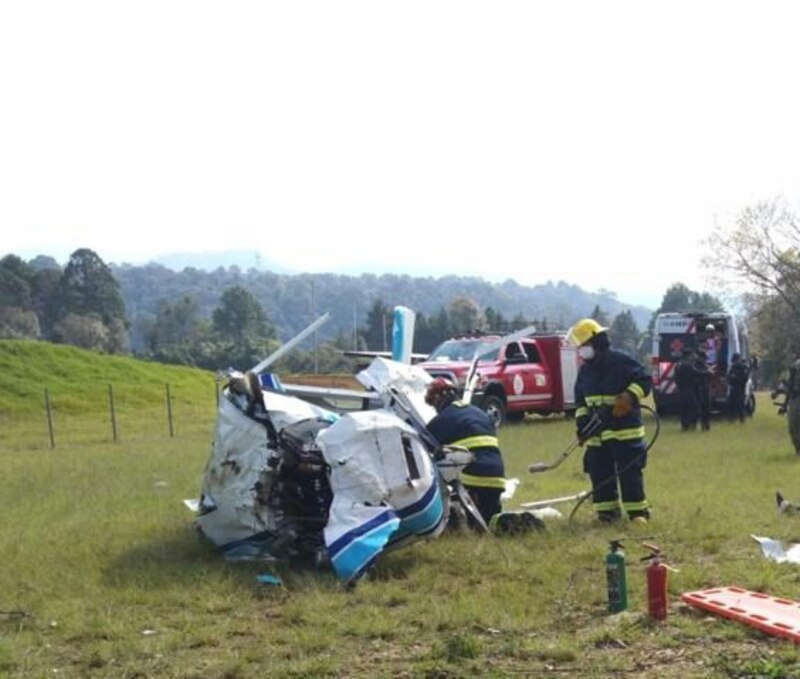 Accidente de helicóptero deja varios heridos