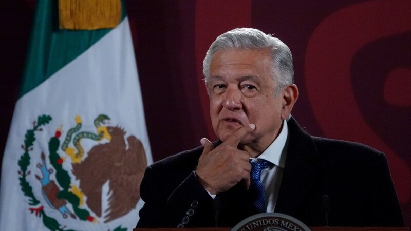 El presidente Andrés Manuel López Obrador durante una conferencia de prensa.