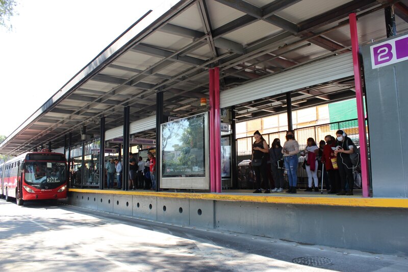 Parada de autobús en la Ciudad de México