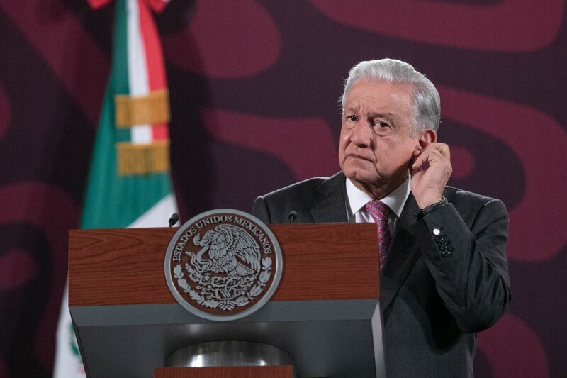 El presidente Andrés Manuel López Obrador durante una conferencia de prensa.