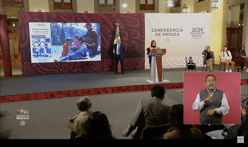 El Presidente de México, Andrés Manuel López Obrador, ofrece una conferencia de prensa matutina.