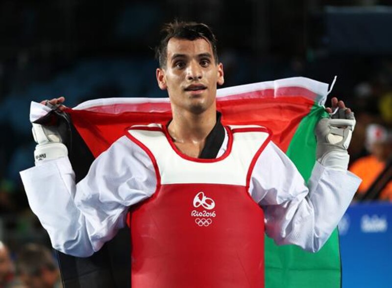 El jordano Ahmad Abughaush gana la medalla de oro en taekwondo en los Juegos Olímpicos de Río 2016