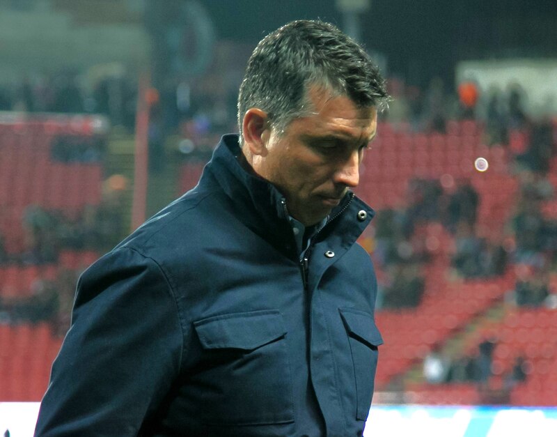 El entrenador del Valencia, Marcelino García Toral, durante un partido de fútbol.