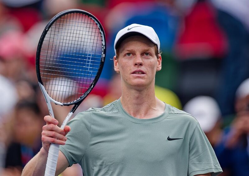 El tenista noruego Casper Ruud celebra su victoria en el Abierto de Canadá