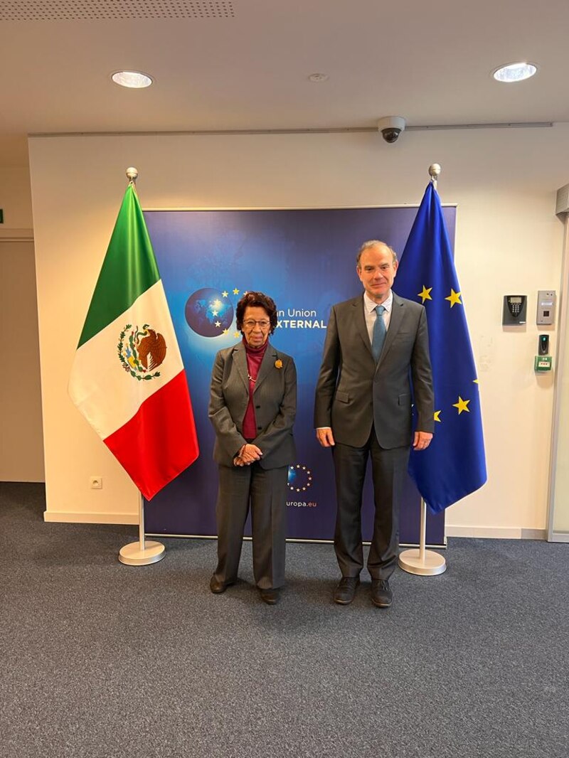 La Secretaria de Relaciones Exteriores, Claudia Ruiz Massieu, se reúne con el Alto Representante de la Unión Europea para Asuntos Exteriores y Política de Seguridad, Josep Borrell, en Bruselas.