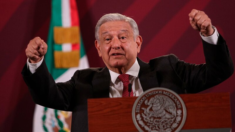 El presidente Andrés Manuel López Obrador durante una conferencia de prensa.