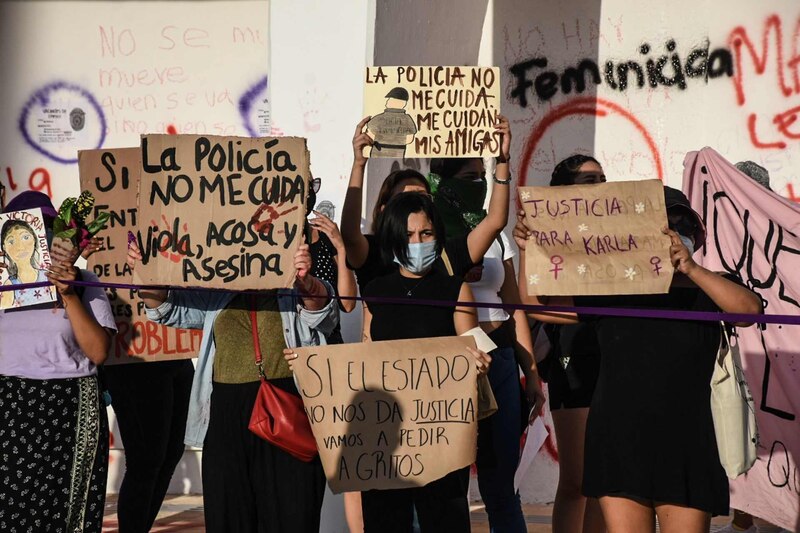 Protesta contra la violencia de género en México