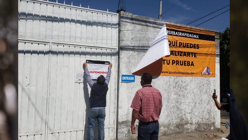 Clausuran centro de verificación vehicular en Puebla