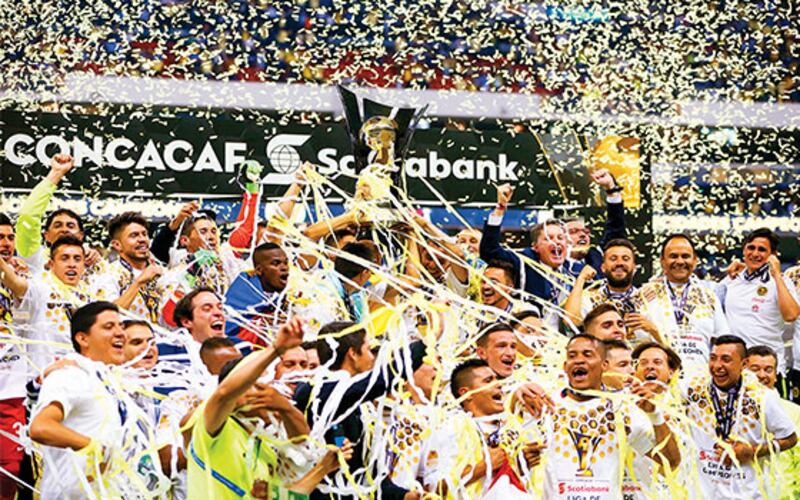 ¡Campeones! El Club América celebra su victoria en la Liga de Campeones de la CONCACAF 2021.