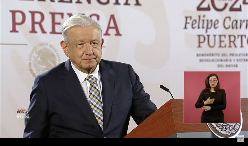 El presidente Andrés Manuel López Obrador ofrece una conferencia de prensa