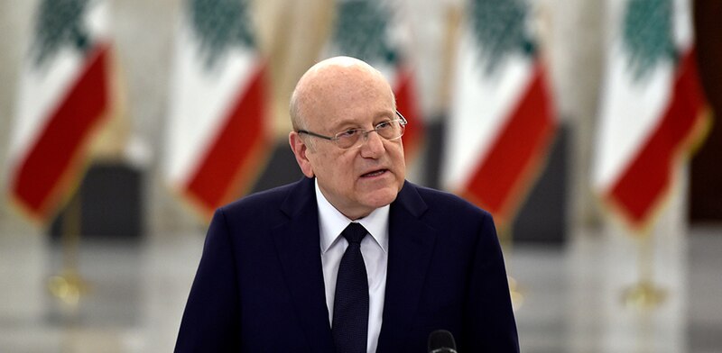 El presidente de Líbano, Michel Aoun, pronuncia un discurso ante el parlamento.