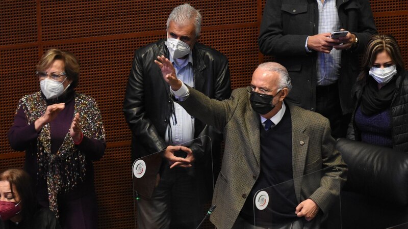 El presidente del Senado, Roy Barreras, durante la posesión de Gustavo Petro como presidente de Colombia.