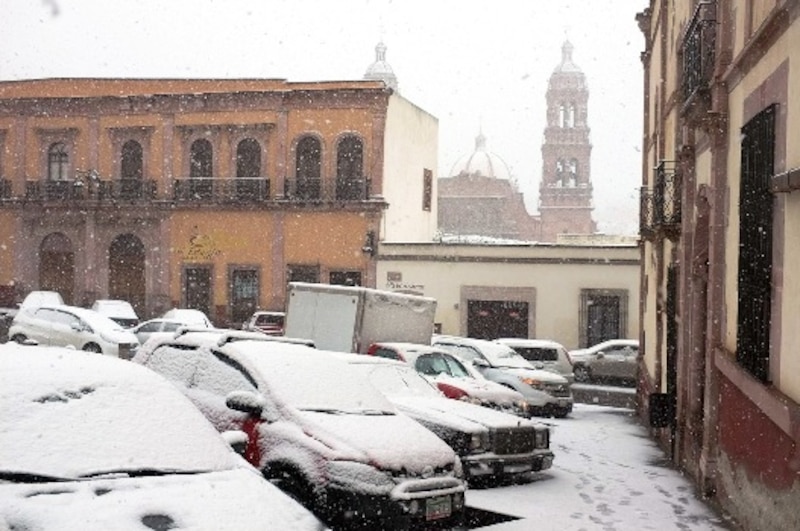 Nevando en la ciudad de Guanajuato