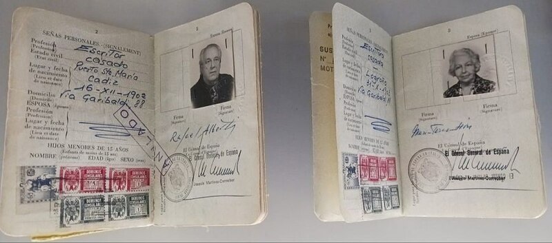 Pasaporte de Rafael Alberti