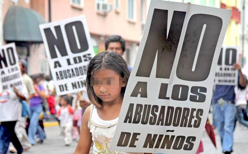 Protesta contra el abuso infantil