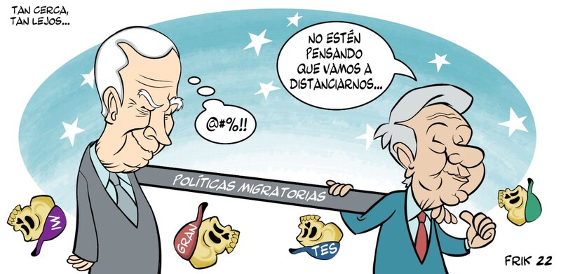 Biden y Trump cargando con las políticas migratorias
 La pesada carga de las políticas migratorias
 Biden y Trump, unidos por las políticas migratorias
 El peso de las políticas migratorias
 La difícil tarea de gestionar las políticas migratorias
 Biden y Trump, enfrentados por las políticas migratorias
 El reto de las políticas migratorias
 La complejidad de las políticas migratorias
 El desafío de las políticas migratorias
 La encrucijada de las políticas migratorias