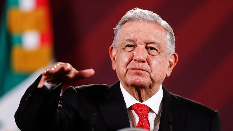 El presidente Andrés Manuel López Obrador durante una conferencia de prensa.