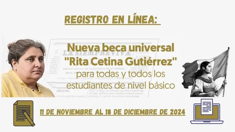 fechas de registro en línea de la beca Rita Cetina