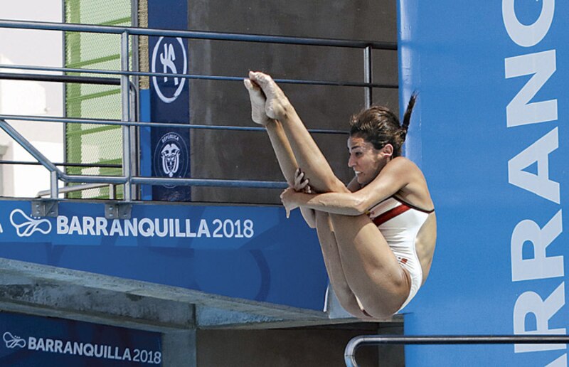 Clavadista mexicana Paola Espinosa en los Juegos Centroamericanos y del Caribe Barranquilla 2018