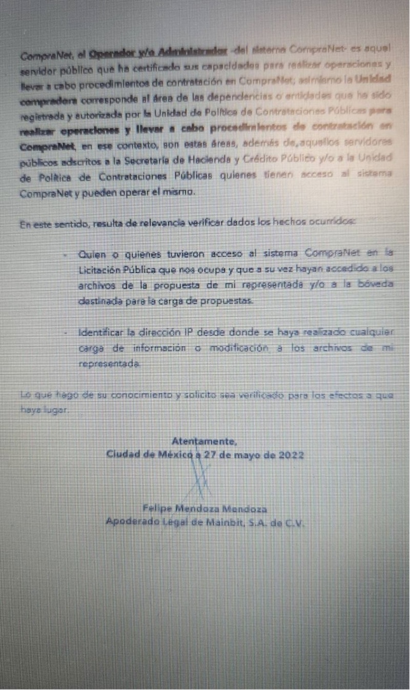 Title:
CompraNet: el Operador y/o Administrador del sistema CompraNet