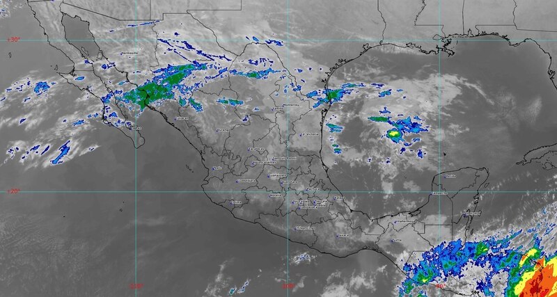 Imagen satelital de México de tope de nubes del 2 de diciembre del 2024