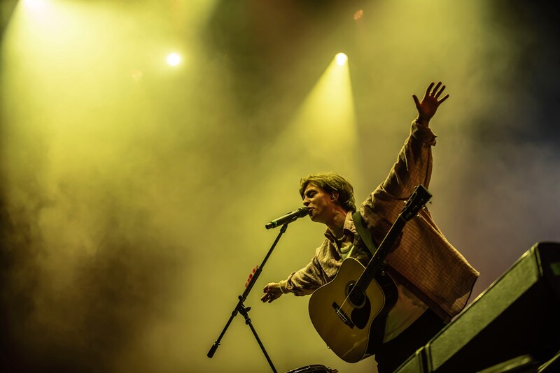 Cantante en concierto