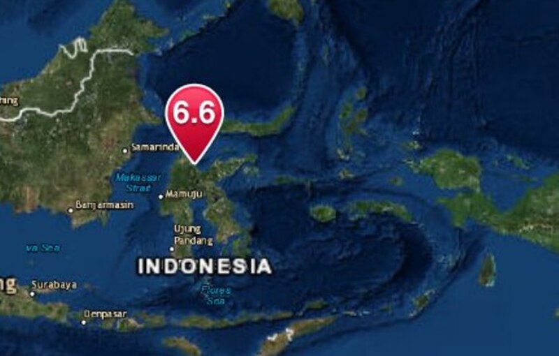 Terremoto de magnitud 6,6 sacude Indonesia