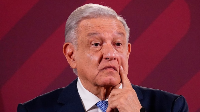 El presidente Andrés Manuel López Obrador durante una conferencia de prensa.