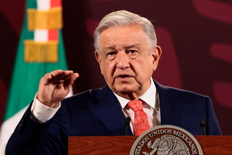 El presidente Andrés Manuel López Obrador durante una conferencia de prensa.