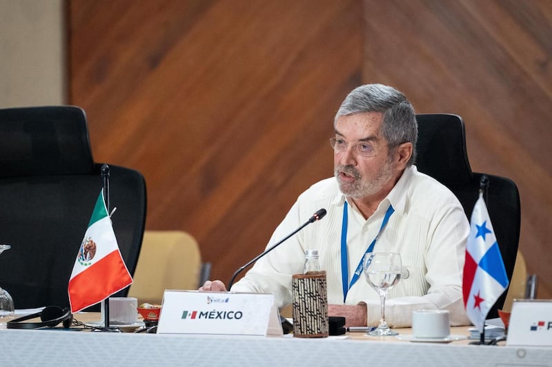 La participación del canciller Juan Ramón de la Fuente durante la sesión plenaria de la IV Cumbre CELAC-UE, en Santa Marta, Colombia