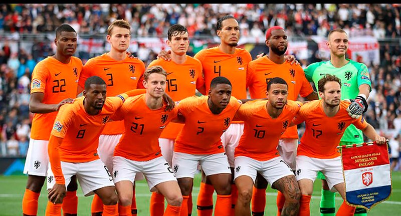 La alineación de la selección holandesa de fútbol