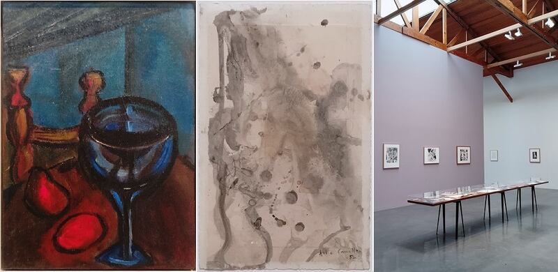 Tres pinturas abstractas