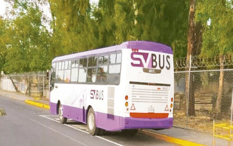 Autobús púrpura de SV Bus