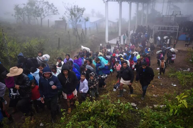 Migrantes centroamericanos huyendo de la violencia