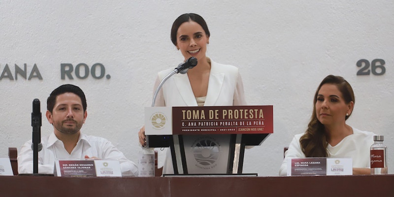 Title: Toma de protesta de la presidenta municipal de Benito Juárez, Ana Patricia Peralta de la Peña