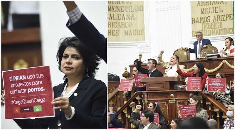 Morenistas en el Congreso Capitalino
Los diputados señalaron que la dirigencia del PRI habría movilizado y pagado a grupos de choque para provocar disturbios durante la protesta del 15 de noviembre