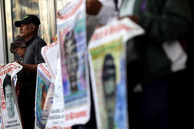 Protesta contra la desaparición de personas en México