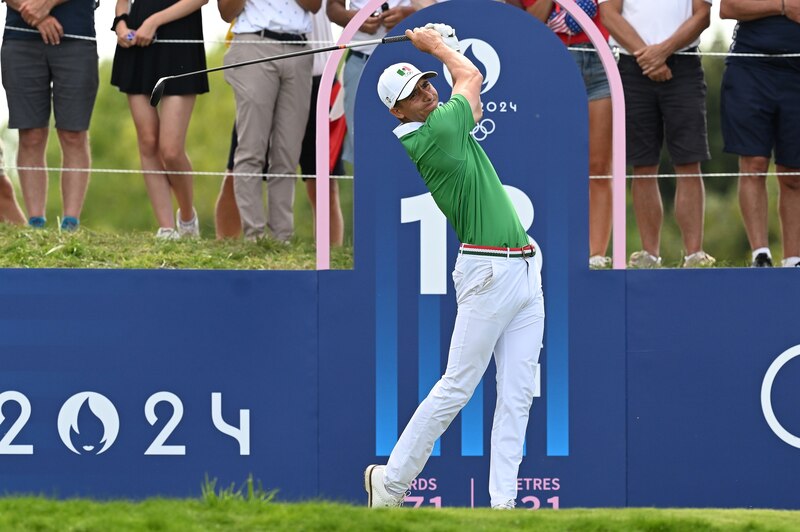 El golfista italiano Francesco Molinari en acción durante los Juegos Olímpicos de Tokio 2020