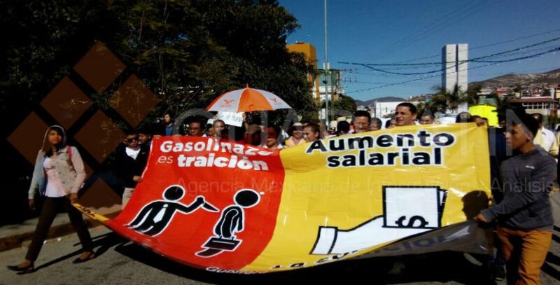 Protesta contra el gasolinazo y aumento salarial en México