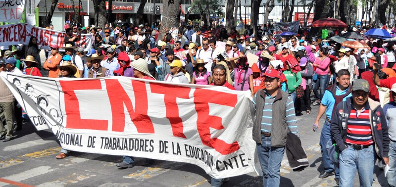 Manifestación de maestros en la Ciudad de México