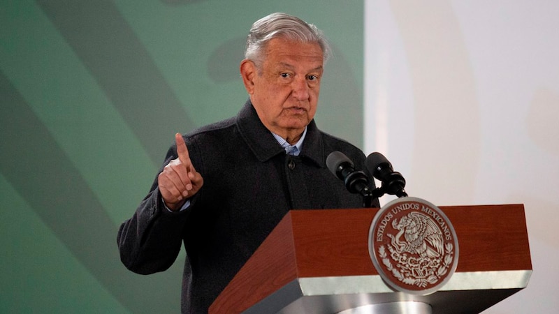 El presidente Andrés Manuel López Obrador durante una conferencia de prensa.