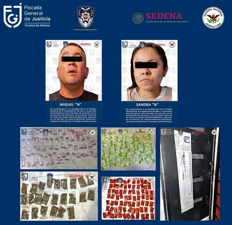 Title: Detienen a pareja con droga en la Ciudad de México