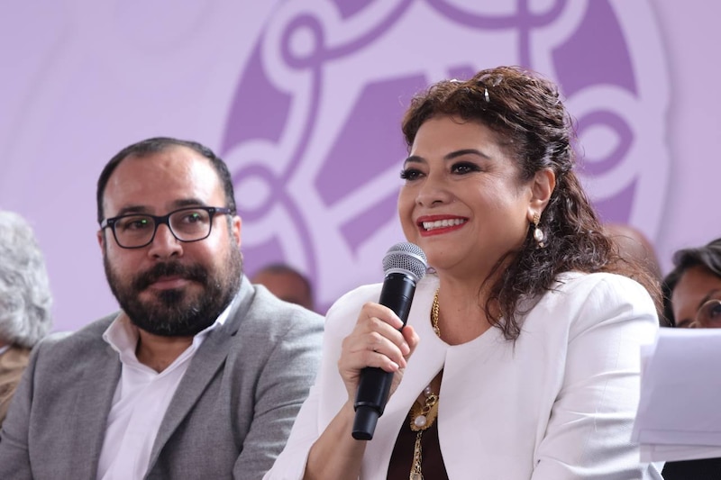 La Secretaria de Gobernación, Olga Sánchez Cordero, durante un evento público.