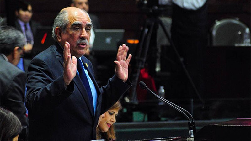 El diputado federal Porfirio Muñoz Ledo durante una sesión en el Congreso de la Unión.