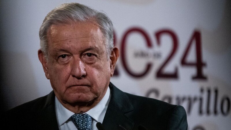 El presidente Andrés Manuel López Obrador durante una conferencia de prensa.