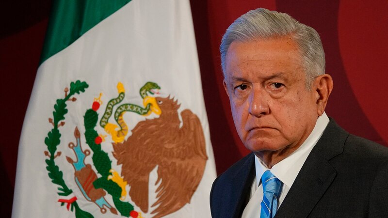El presidente mexicano Andrés Manuel López Obrador durante una conferencia de prensa.