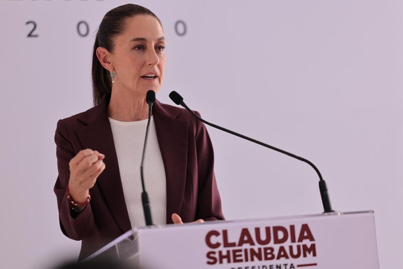 La Jefa de Gobierno de la Ciudad de México, Claudia Sheinbaum, durante una conferencia de prensa.