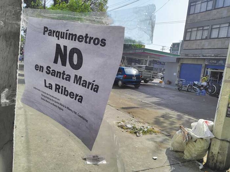Protesta contra los parquímetros en Santa María la Ribera